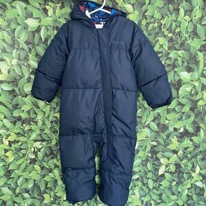 Columbia Baby Infant Snow Navy Blue 18-24 M Down Puffer Fleece Snowsuit Bunting